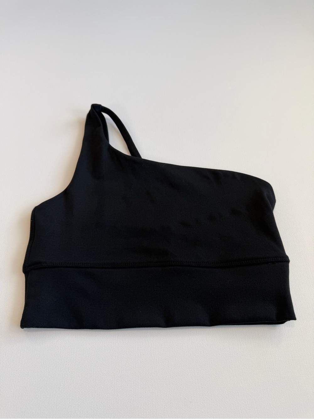 Danskin One Shoulder Sports Bra Women’s Size Small Black Asymmetric Strap Gym